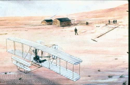 THE WRIGHT BROTHERS AT KITTY HAWK - DECEMBER 17, 1903